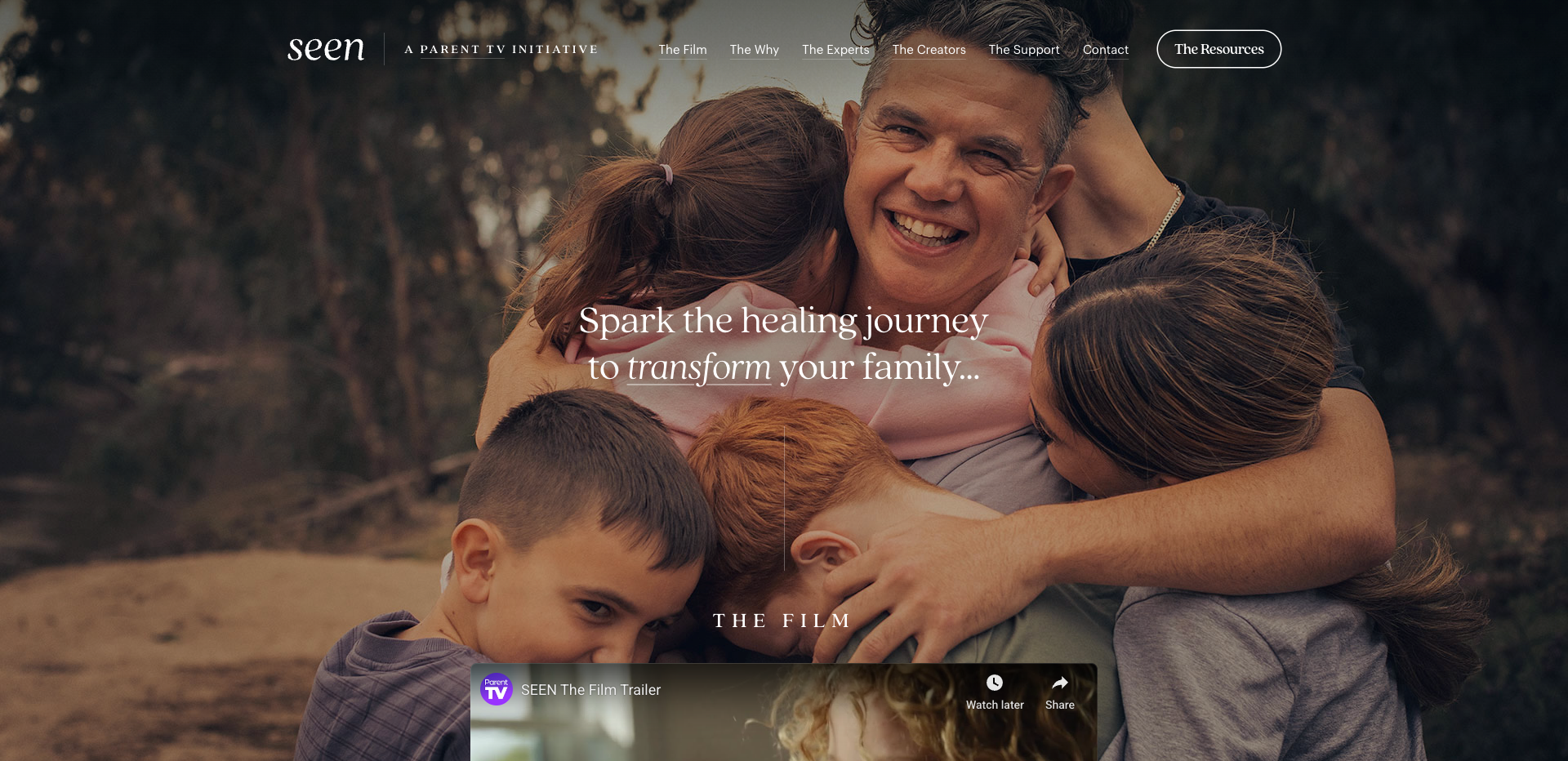 Award winning documentary "Seen: The Film" by ParentTV exploring how parents experiences shape the way they raise their children